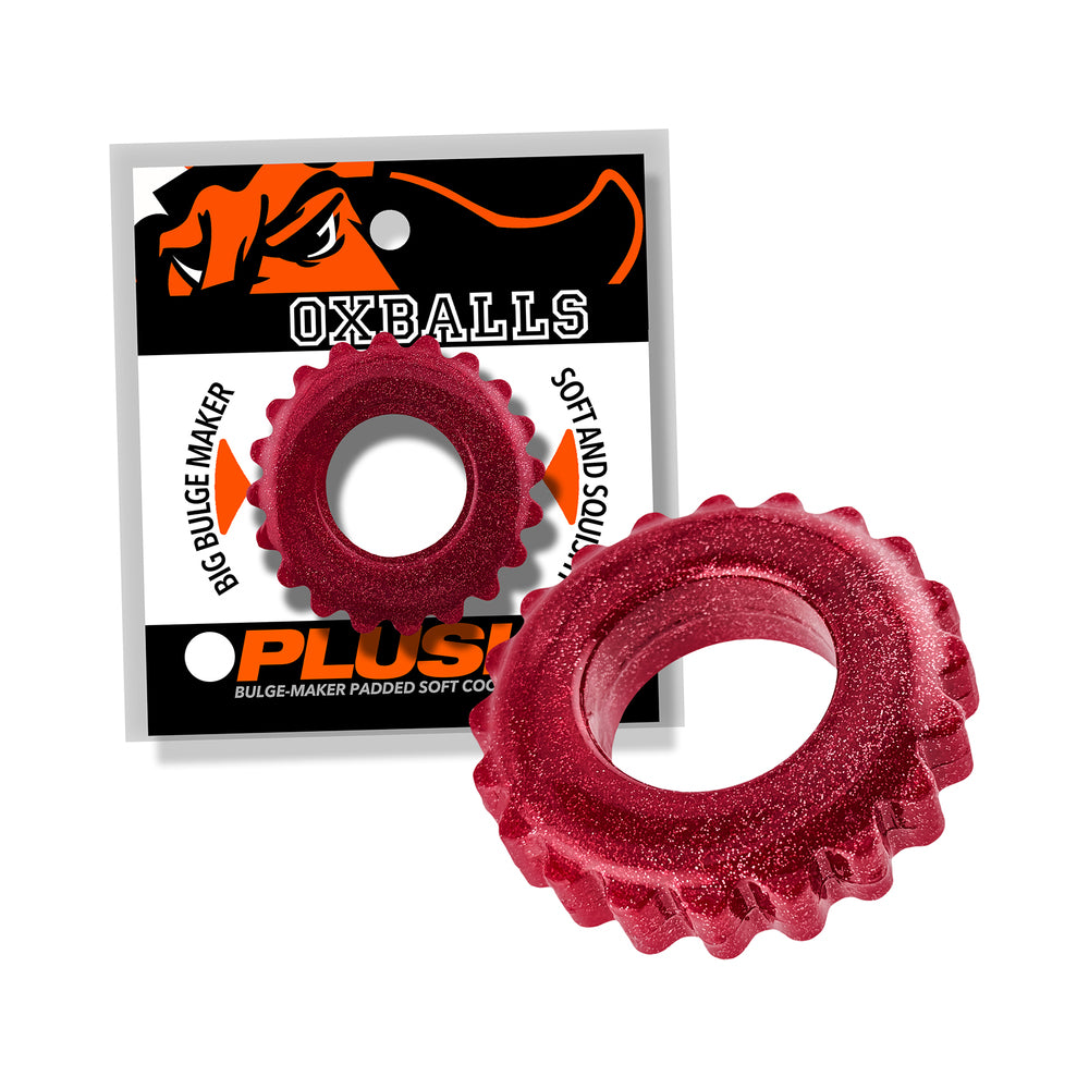 Oxballs Plushy Comfort Cock Ring - Cherry Lips